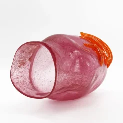 Flow Pink & Orange Murano Glass Vase