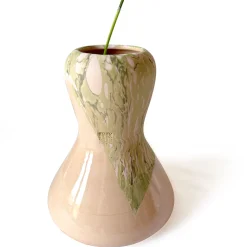 Fluid Green Marble Vase