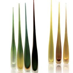 Flute Smeraldo Brown and Amber Vase