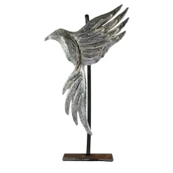 Fly Away Silvery Sculpture