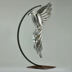 Fly Away Silvery Sculpture