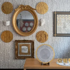 Foglie Gold Decorative Plate