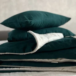 Forest Linen Blanket with Piping