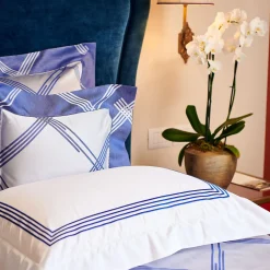 Four Generations Jacquard Blue China US Standard Sham