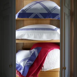 Four Generations White & Bright Blue US King Sham