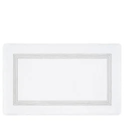 Four Generations White & Light Gray Bath Mat