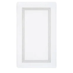 Four Generations White & Light Gray Bath Mat