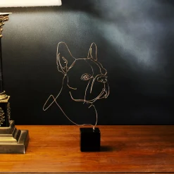 French Bull Dog Bronze Statuette