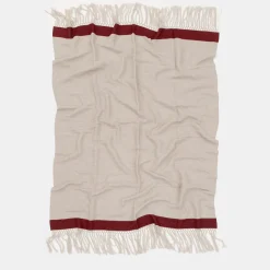 Fringed Red-Banded Blanket