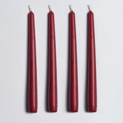 Fucsia Ceramic Candlestick with 4 Scented Candles