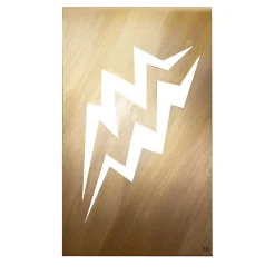 Fulmini Aluminum Gold Sculpture