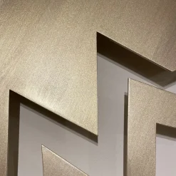 Fulmini Aluminum Gold Sculpture