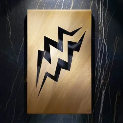 Fulmini Aluminum Gold Sculpture