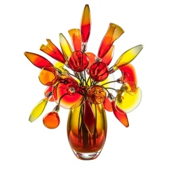 Fuochi Boreali Red and Yellow Sculpture by Giorgio Vigna