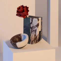 Gae Large Multicolor Marble Bowl by Arthur Arbesser