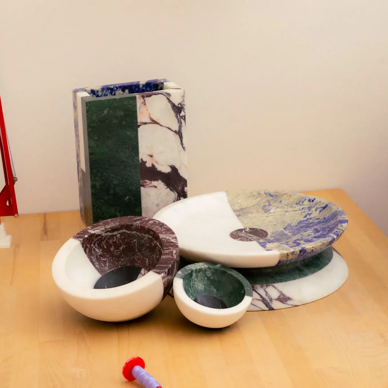 Gae Multicolor Marble Bowl by Arthur Arbesser