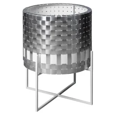 Galatea Silvery Metal Cachepot