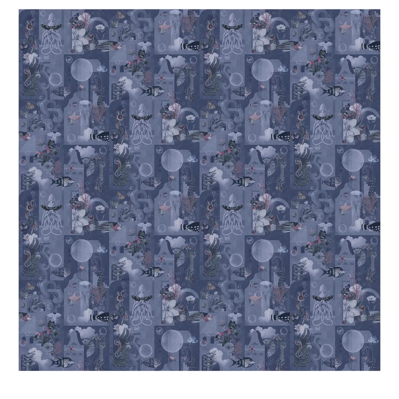 Garden of Dreams Navy Wallpaper