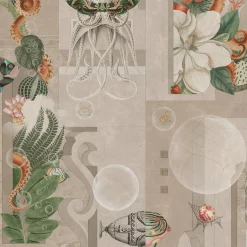 Garden of Dreams Sepia Wallpaper