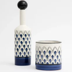 Gemini Decorative Blue Bottle with Lid