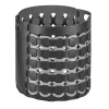Geometria Black and Gray Leather Basket