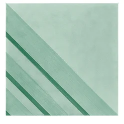 Geometrie d'Ombra Triangle Motif Copper Green Ceramic Tile