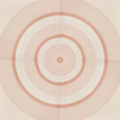 Geometrie d'Ombra Circle Motif Pink Ceramic Tile