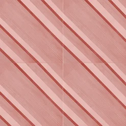 Geometrie d'Ombra Diagonal Motif Ruby Red Ceramic Tile