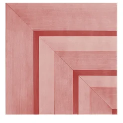 Geometrie d'Ombra Square Motif Ruby Red Ceramic Tile