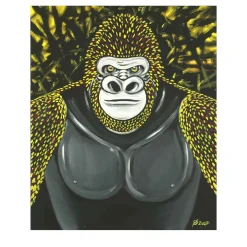Giant Space Gorilla Acrylic Painting On Canvas