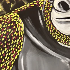 Giant Space Gorilla Acrylic Painting On Canvas