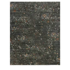 Giardino Dark Wool and Viscose Rug by Carlotta Fortuna