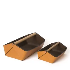 Gino Small Ocher Basket by Cristian Loddo