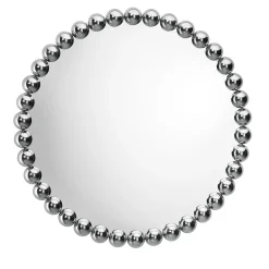 Gioiello Round Small Chromed Mirror by Nika Zupanc