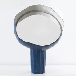 Girasole 40 Blue Table Mirror by Paronetto and Botticelli