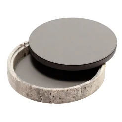 Giza Leather & Marble Round Box #10