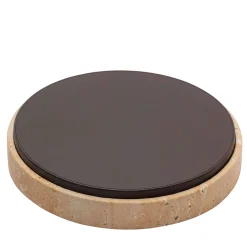 Giza Leather & Marble Round Box #1