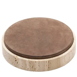 Giza Leather & Marble Round Box #11