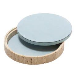 Giza Leather & Marble Round Box #7