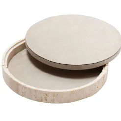 Giza Leather & Marble Round Box #3