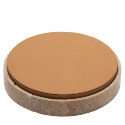 Giza Leather & Marble Round Box #8