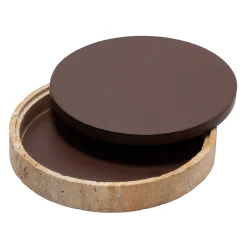 Giza Leather & Marble Round Box #5