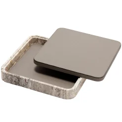 Giza Leather & Marble Square Box #1