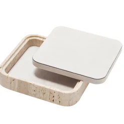 Giza Leather & Marble Square Box #11