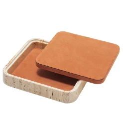 Giza Leather & Marble Square Box #7