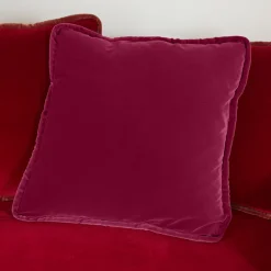 Glam Leopard and Red Couture Velvet Reversible Cushion