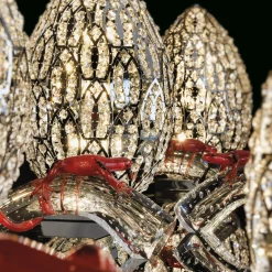 Glass Horn with Red Gecko