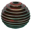 Globo Rosso Grooved Red Ceramic Vase