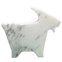 Goat Large White Statuette by Alessandra Grasso