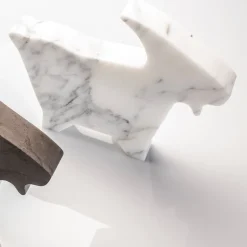 Goat Small White Statuette by Alessandra Grasso